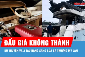 Đấu giá không thành du thuyền và 2 tàu hạng sang của bà Trương Mỹ Lan
