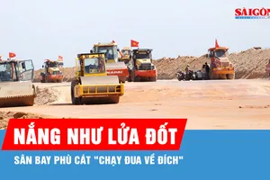 Đường băng mới sân bay Phù Cát chạy đua về đích dưới nắng hạn