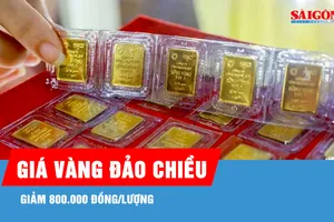 Sáng 23-6, giá vàng đảo chiều, giảm 800.000 đồng/lượng