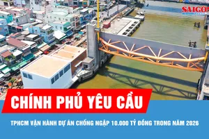 Chính phủ yêu cầu TPHCM vận hành dự án chống ngập 10.000 tỷ đồng trong năm 2026