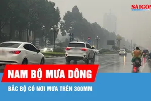 Bắc bộ có nơi mưa trên 300mm, Nam bộ mưa dông chiều tối