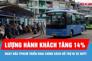 Ngày đầu TPHCM triển khai chính sách hỗ trợ đi xe buýt, lượng hành khách tăng 14%