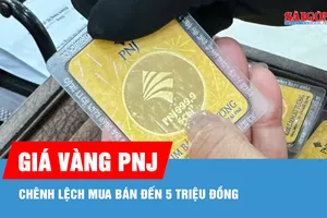 Sáng 22-7, chênh lệch mua - bán vàng PNJ nới rộng đến 5 triệu đồng