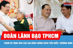 Đoàn lãnh đạo TPHCM thăm và tặng quà các gia đình chính sách tiêu biểu, thương binh