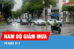 Nam bộ giảm mưa từ ngày 31-7