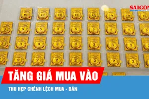 Vàng miếng SJC lên 141 triệu đồng/lượng, chênh lệch mua - bán hạ nhiệt