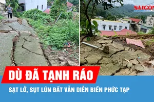 Thanh Hóa: Sạt lở, sụt lún đất ở bản Thanh Sơn vẫn diễn biến phức tạp