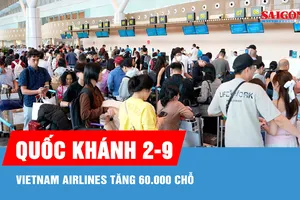 Vietnam Airlines tăng 60.000 chỗ trong dịp Quốc khánh 2-9