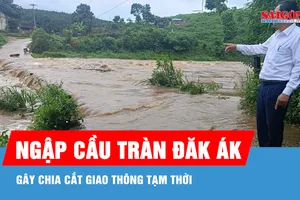 Quảng Ngãi: Mưa lớn làm ngập cầu tràn, chia cắt giao thông