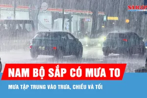 Nam bộ sắp có đợt mưa diện rộng