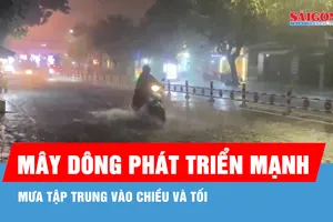 Các ổ mây dông đang phát triển nhiều trên cả nước