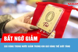 Chiều 17-8, giá vàng trong nước bất ngờ giảm