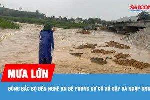 Mưa lớn từ Đông Bắc bộ đến Nghệ An, đề phòng sự cố hồ đập và ngập úng
