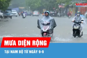 Nam bộ: Mưa diện rộng từ ngày 9-9