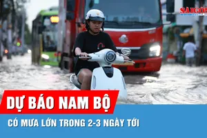 Dự báo Nam bộ có mưa lớn trong 2-3 ngày tới