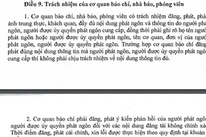 Cà Mau thu hồi Quy chế phát ngôn và cung cấp thông tin cho báo chí gây tranh cãi
