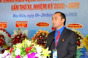 Anh Phạm Tuấn Tài phát biểu tại đại hội