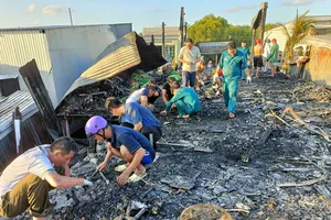 Cháy nhà ở Đất Mũi - Cà Mau