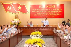 Bạc Liêu và Cà Mau triển khai xây dựng Đề án hợp nhất 2 tỉnh