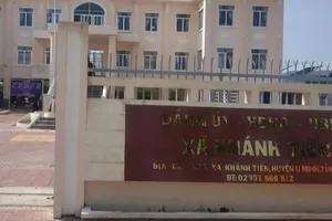 Trụ sở UBND xã Khánh Tiến.