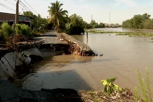 ĐBSCL: Khẩn trương ứng phó sạt lở, bảo vệ an toàn người dân