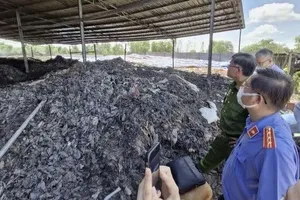 Kiểm tra công tác xử lý rác thải ở một khu công nghiệp tại tỉnh Long An (cũ)