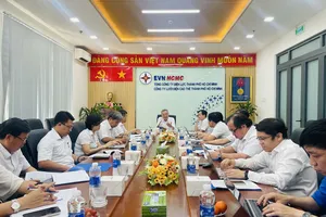 Ông Phạm Quốc Bảo, Bí thư Đảng ủy, Chủ tịch HĐTV EVNHCMC, chủ trì buổi làm việc với Công ty Lưới điện cao thế TPHCM