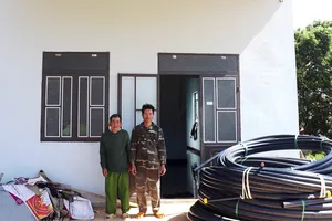 Một hộ dân ở xã Kon Braih được hỗ trợ xây nhà ở