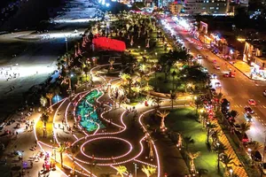 Bãi Sau phường Vũng Tàu, TPHCM lung linh ánh đèn về đêm 