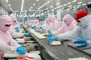 Dây chuyền sản xuất thực phẩm xuất khẩu tại Công ty Cofidec (ẢNH: SATRA)