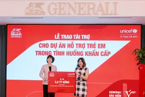 Generali tài trợ 2,5 tỷ đồng cho dự án bảo vệ trẻ em thông qua UNICEF