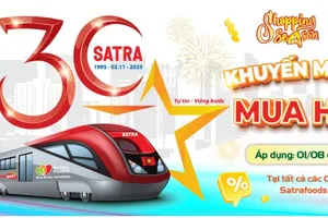 Hệ thống bán lẻ SATRA triển khai chương trình “Khuyến mãi rực rỡ-Mua hết cỡ”. Ảnh: SATRA