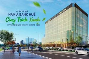 Tòa nhà Nam A Bank Huế sẽ là một trong những trung tâm tài chính, thương mại, dịch vụ hiện đại giữa lòng di sản cố đô