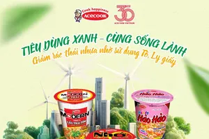 Acecook hưởng ứng tinh thần “Tiêu dùng xanh - Cùng sống lành” với Mì ly Modern, Mì ly Handy Hảo Hảo, Mì Tô Nhớ Mãi Mãi,... được cải tiến bao bì giấy