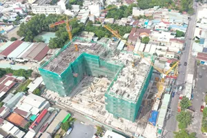 Tiến độ xây dựng sau 05 tháng chính thức triển khai phần thân dự án Happy One Sora