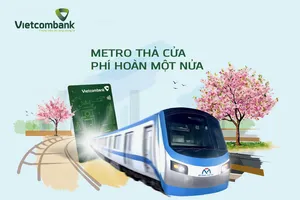 Vietcombank hoàn tiền 50% cho chủ thẻ Vietcombank Visa khi mua vé metro lên tới 450.000 đồng với mỗi khách hàng
