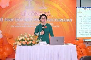 Bà Phạm Thị Kim Loan phát biểu tại lễ công bố