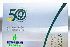 PV Drilling nhận vinh danh Top 50 Doanh nghiệp phát triển bền vững (Top 50 CSA) năm 2026 ở hạng mục “Chiến lược nhân sự vì sự phát triển bền vững”