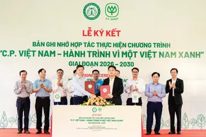 Lễ ký ghi nhớ hợp tác giữa C.P. Việt Nam và Cục Lâm nghiệp và Kiểm lâm - Bộ NN-MT hướng đến mục tiêu đóng góp 3 triệu cây xanh