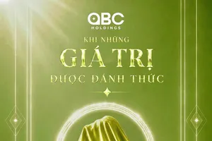Bộ nhận diện OBC Holdings mới, xanh ngọc lục bảo và vàng kim là hai màu sắc chủ đạo