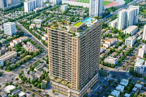 Phối cảnh dự án Legacy 66 với 2 mặt tiền đường lớn Tân Thành và Đỗ Ngọc Thạnh. Ảnh: Chủ đầu tư