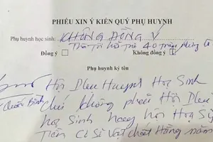 Có thể xóa bỏ quy định cho hội phụ huynh thu tiền?  ​