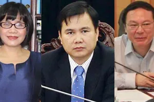 Từ trái qua: Thứ trưởng Bộ Tư pháp Đặng Hoàng Oanh, Thứ trưởng Bộ Khoa học và Công nghệ Bùi Thế Duy, Thứ trưởng Bộ Tài nguyên và Môi trường Lê Công Thành. Ảnh: VPG News