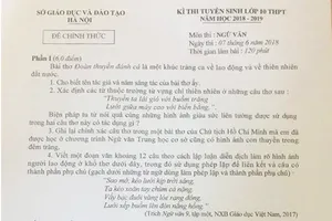 Công an Hà Nội vào cuộc xác minh thông tin lọt đề thi Ngữ văn tuyển sinh lớp 10