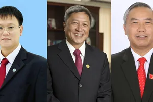 3 tân thứ trưởng: Lê Hải An, Nguyễn Trường Sơn, Phùng Đức Tiến (từ trái qua)