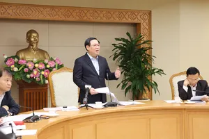Phó Thủ tướng Vương Đình Huệ  chỉ đạo về điều hành giá. Ảnh: VGP
