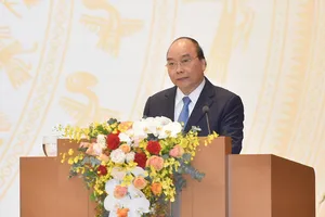Thủ tướng Nguyễn Xuân Phúc kết luận Hội nghị Chính phủ với các địa phương. Ảnh: QUANG PHÚC