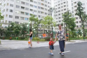 Một dự án nhà ở thu nhập thấp tại Khu đô thị Đặng Xá, huyện Gia Lâm, Hà Nội. Ảnh: VIẾT CHUNG