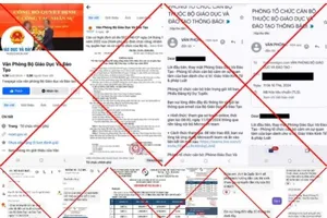 Hình ảnh trên trang thông tin, nhóm zalo, email mạo danh các đơn vị của Bộ GD-ĐT: