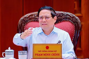 Thủ tướng Phạm Minh Chính chủ trì cuộc họp của Thường trực Chính phủ cho ý kiến về 4 nội dung quan trọng phục vụ kỳ họp thứ 9 Quốc hội khóa XV chuẩn bị khai mạc đầu tháng 5-2025. Ảnh: VGP